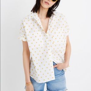 NWT Madewell sun embroidered courier shirt Sz S